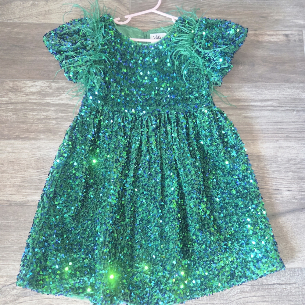 Lola + The Boys Emerald Sequin Dress